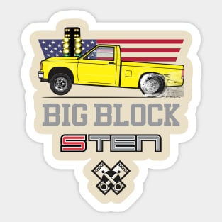 Big Block Yellow Sticker